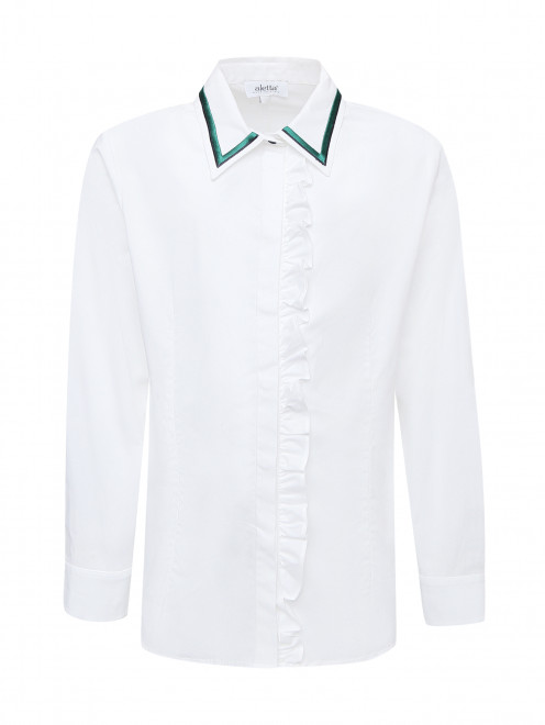 Блуза из хлопка с оборкой Aletta Couture - Общий вид