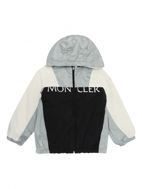 Куртка с принтом на молнии Moncler - Общий вид
