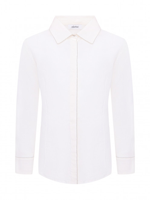 Блуза из хлопка с трикотажной спинкой Aletta Couture - Общий вид