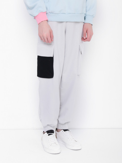 Хлопковые брюки с карманами Miagia - МодельВерхНиз