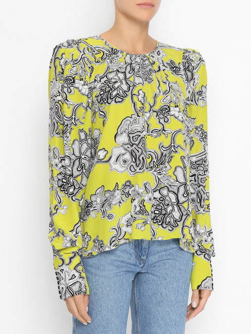 Блуза из вискозы с узором Essentiel Antwerp - МодельВерхНиз