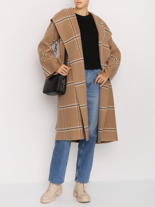 Пальто из кашемира с капюшоном Max Mara - МодельОбщийВид