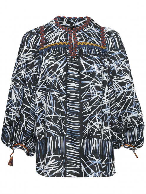 Блуза свободного кроя с узором Weekend Max Mara - Общий вид