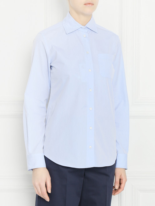 Рубашка из хлопка с накладным карманом Weekend Max Mara - МодельВерхНиз