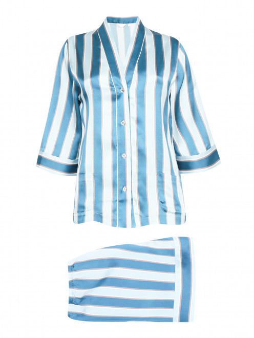 Пижама из шелка с узором "полоска" Frette - Общий вид