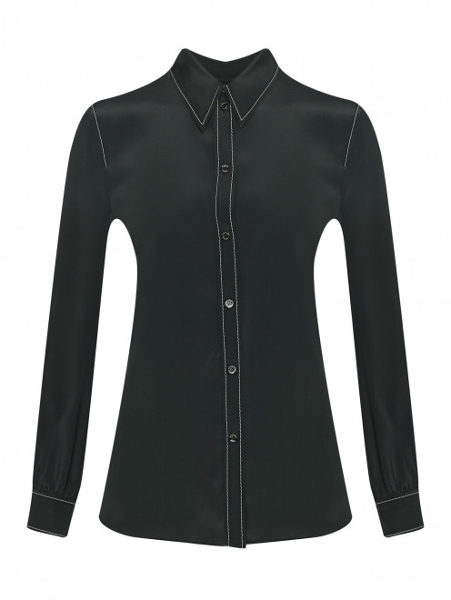 Блуза из смешанного шелка свободного кроя Moschino Boutique - Общий вид