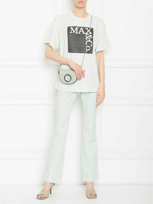 Расклешенные джинсы из хлопка с карманами Max&Co - МодельОбщийВид
