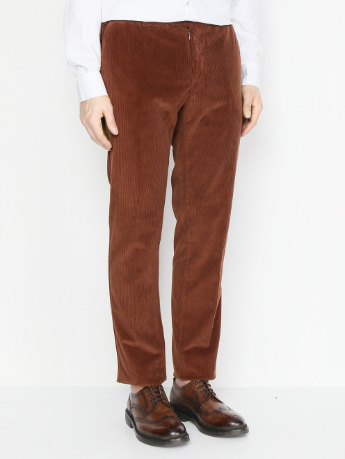 Вельветовые брюки с карманами PT Torino - МодельВерхНиз