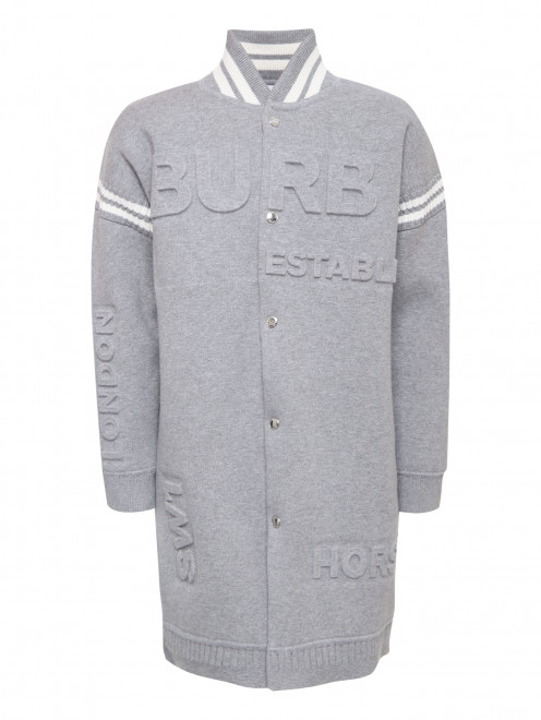 Пальто на кнопках из трикотажа Burberry - Общий вид