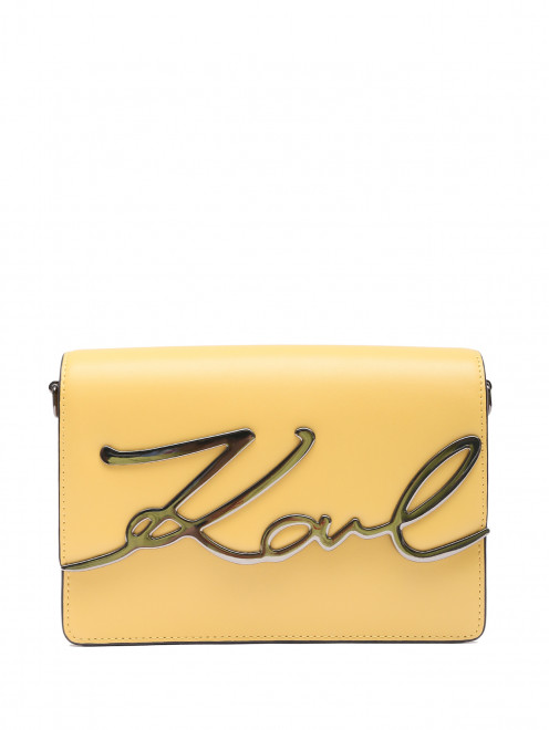 Сумка из гладкой кожи на ремне Karl Lagerfeld - Общий вид