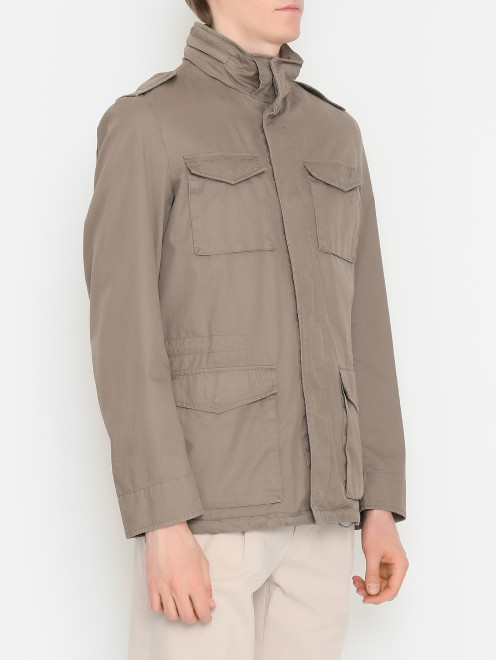 Куртка из хлопка с накладными карманами Herno - МодельВерхНиз