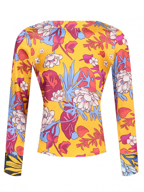 Блуза из вискозы с узором Max&Co - Общий вид