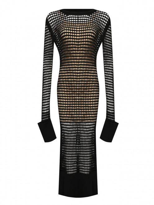 Трикотажное платье-макси ажурной вязки Sportmax - Общий вид