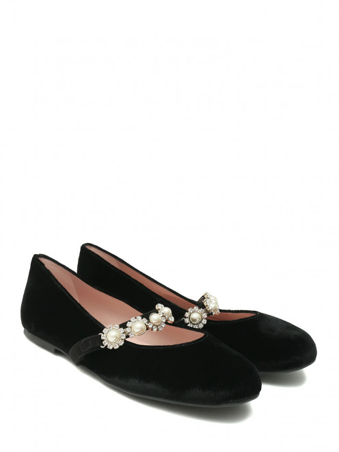 Туфли из бархата с камнями Pretty Ballerinas - Общий вид