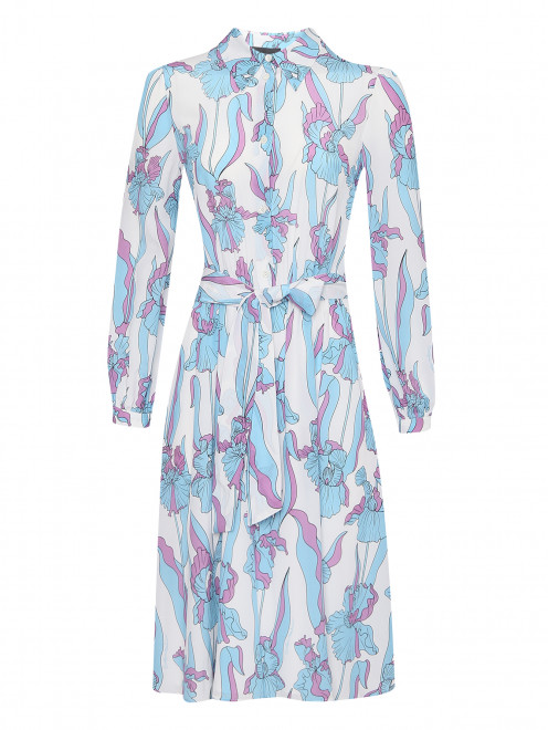 Платье из шелка с узором Moschino Boutique - Общий вид