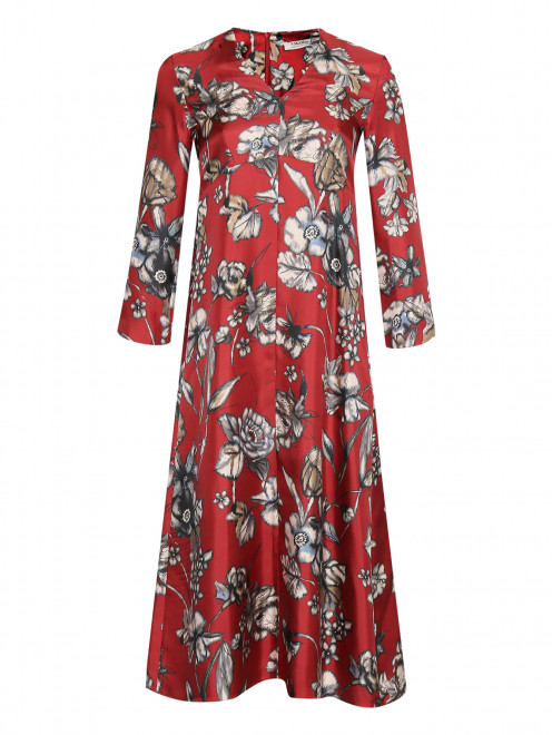 Платье из шелка с цветочным узором Max Mara - Общий вид