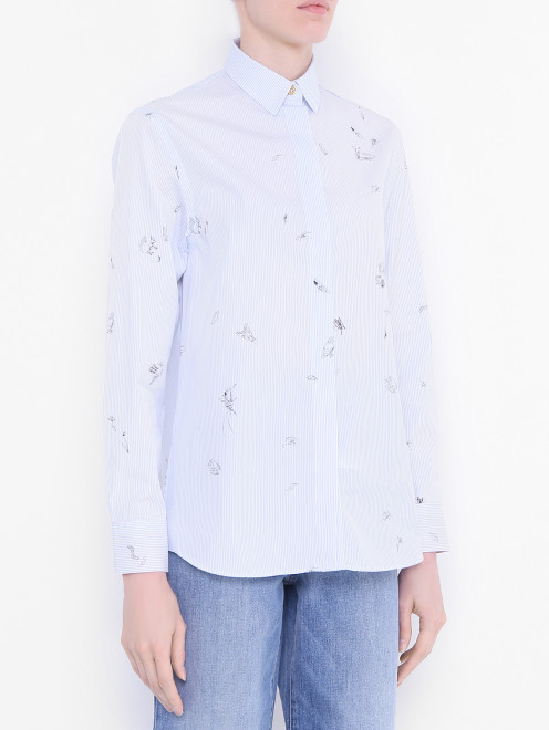 Рубашка из хлопка с анималистичным узором Paul Smith - МодельВерхНиз