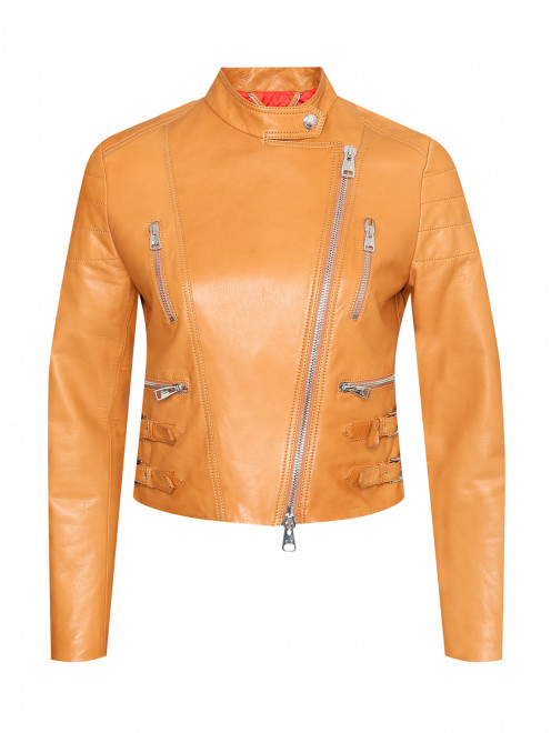 Укороченная куртка из кожи на молнии  Ermanno Scervino - Общий вид