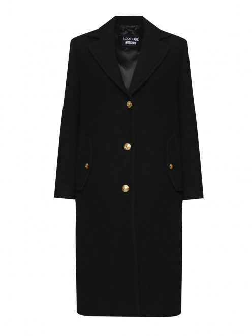 Пальто из смешанной шерсти с карманами Moschino Boutique - Общий вид