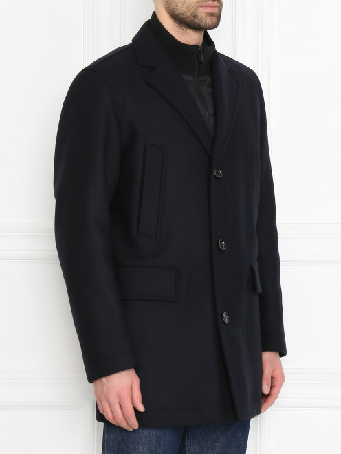 Пальто из смешанной шерсти с карманами Boss - МодельВерхНиз