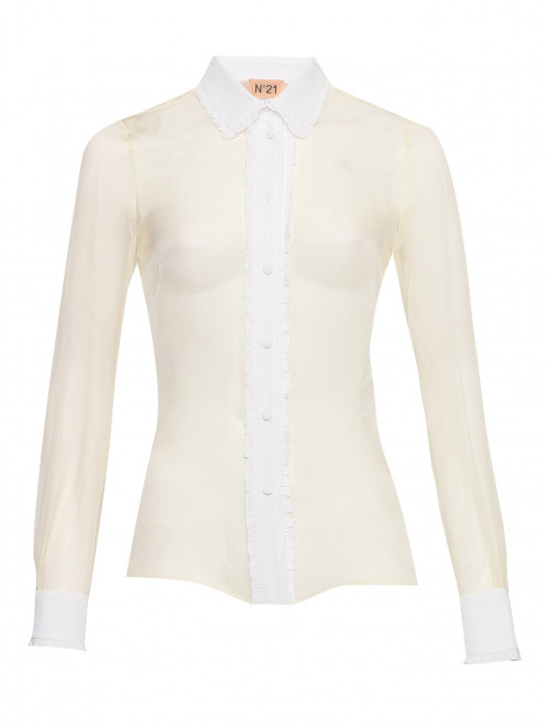 Блуза из шелка на пуговицах N21 - Общий вид
