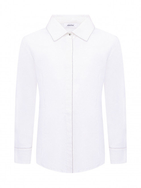 Блуза из хлопка с декором Aletta Couture - Общий вид
