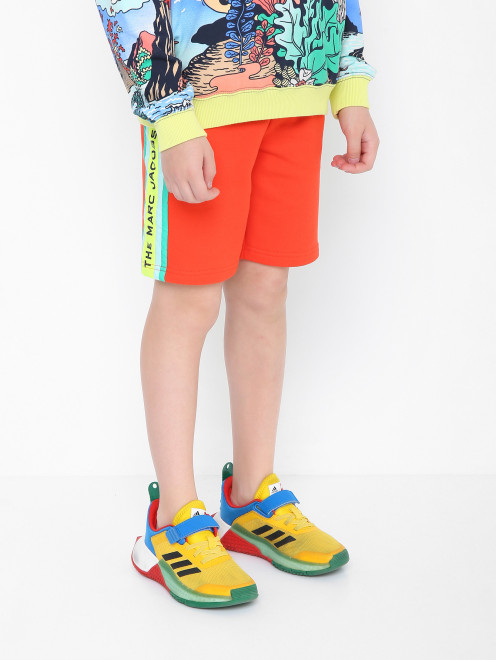 Хлопковые шорты с лампасами Little Marc Jacobs - МодельВерхНиз