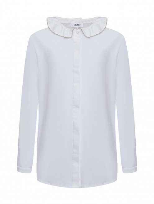 Блуза трикотажная с декоративным воротником Aletta Couture - Общий вид