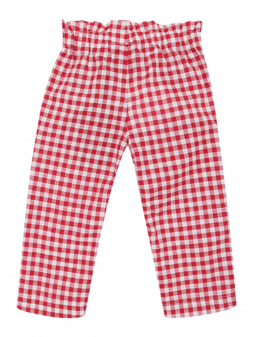Хлопковые брюки с узором на резинке Aletta - Обтравка1
