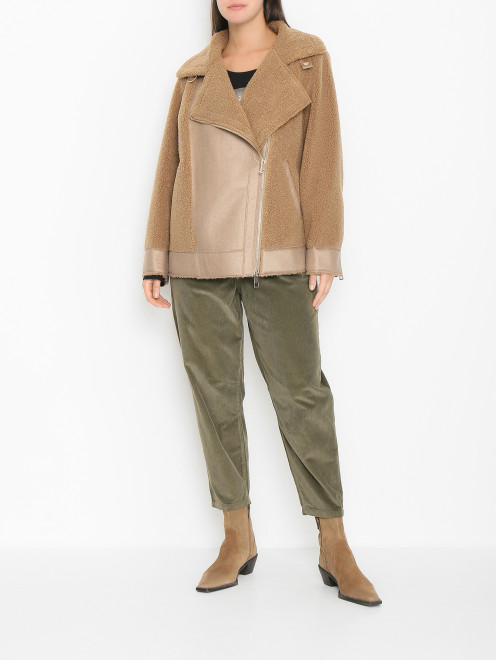 Куртка из комбинированной ткани Marina Rinaldi - МодельОбщийВид