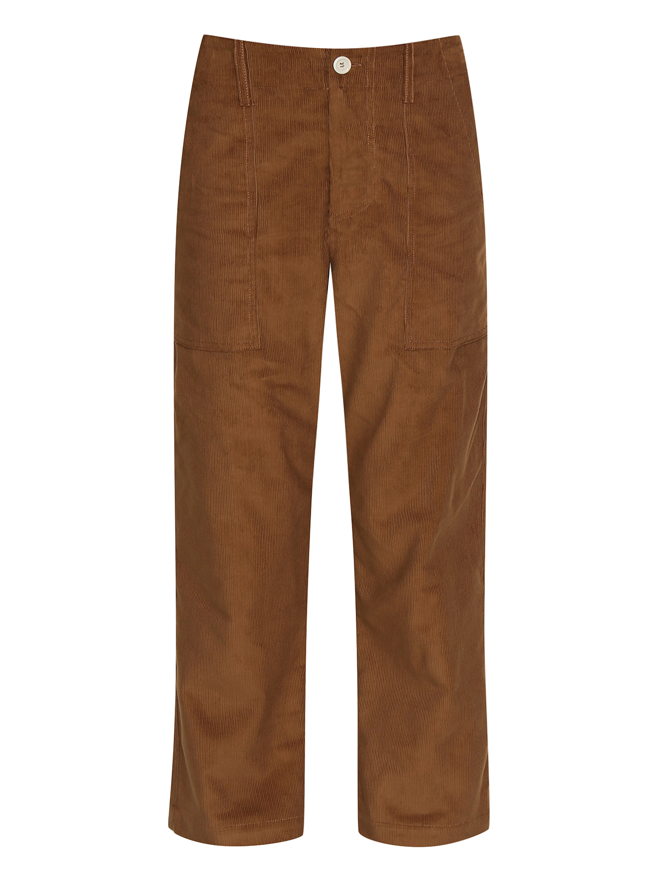 Вельветовые брюки коричневые Mango