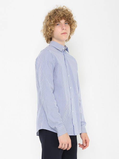 Однотонная хлопковая рубашка  Dal Lago - МодельВерхНиз