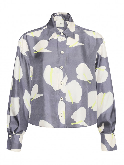 Блуза из шелка с цветочным узором Alysi - Общий вид