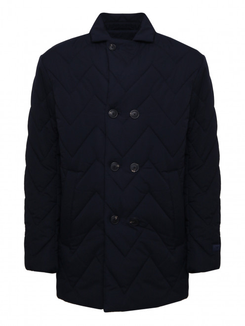 Стеганая куртка на пуговицах с карманами Emporio Armani - Общий вид