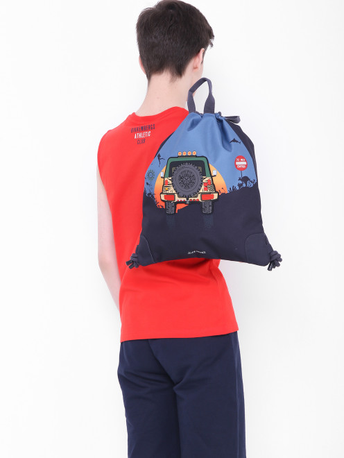 Рюкзак из текстиля с аппликацией Jeune premier - МодельВерхНиз