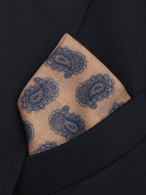 Карманный платок из шерсти с узором LARDINI - МодельОбщийВид